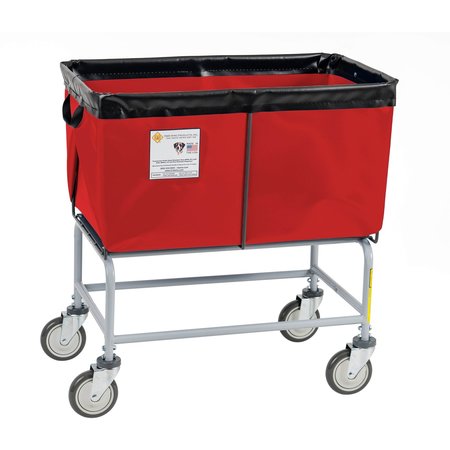 R&B WIRE PRODUCTS Elevated Basket Truck, Vinyl, 4 Bushel, Red 464RD